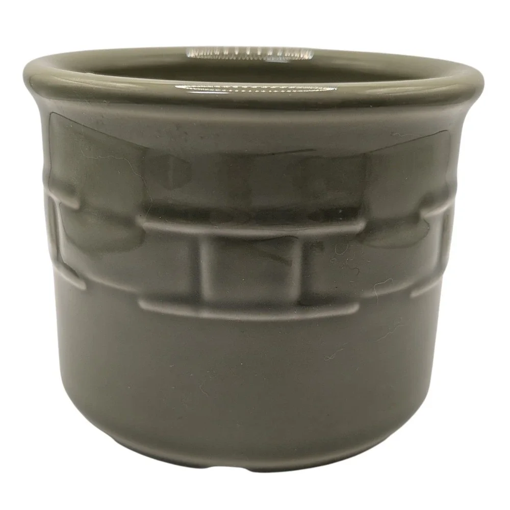Longaberger‎ Pottery Crock One Pint Woven Traditions Green Textured USA No Lid